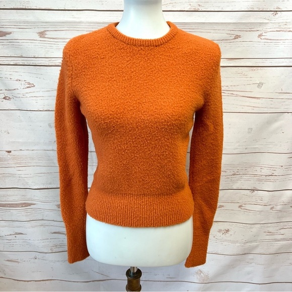 Zara Burnt Sienna Orange Crop Sweater - Picture 1 of 6